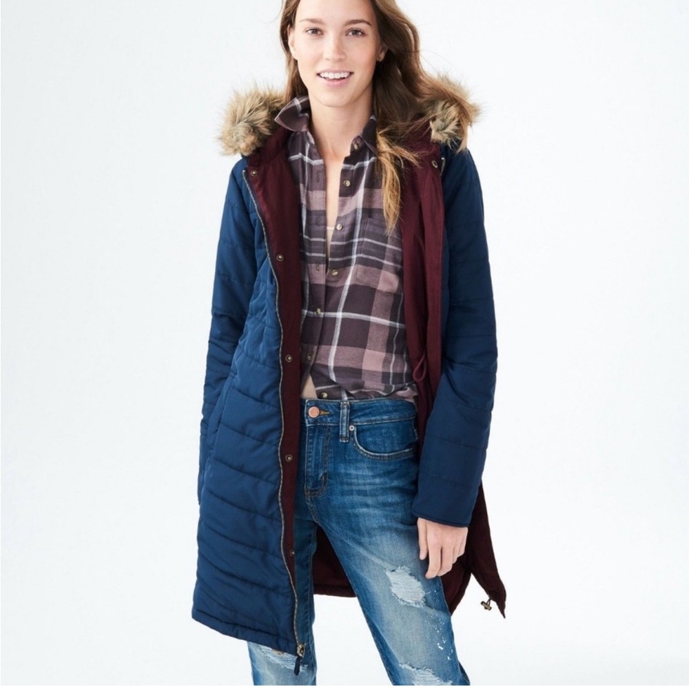 Aeropostale Reversible Puffer Jacket Size Small